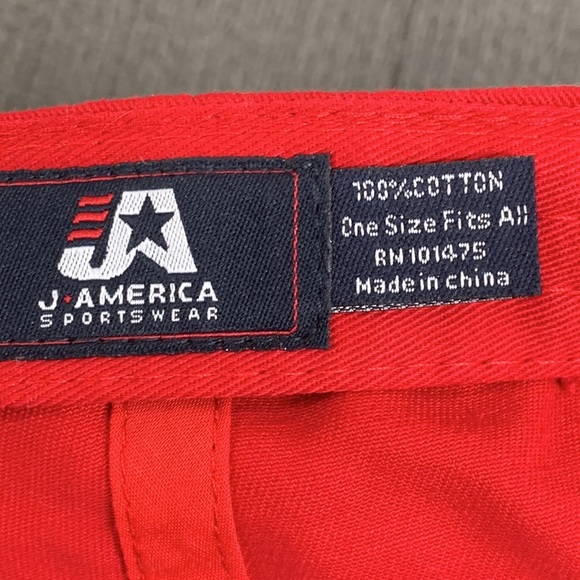 Dayton Flyers Baseball Hat Mens OSFA Red Strapback J America Sportswear - Picture 15 of 15